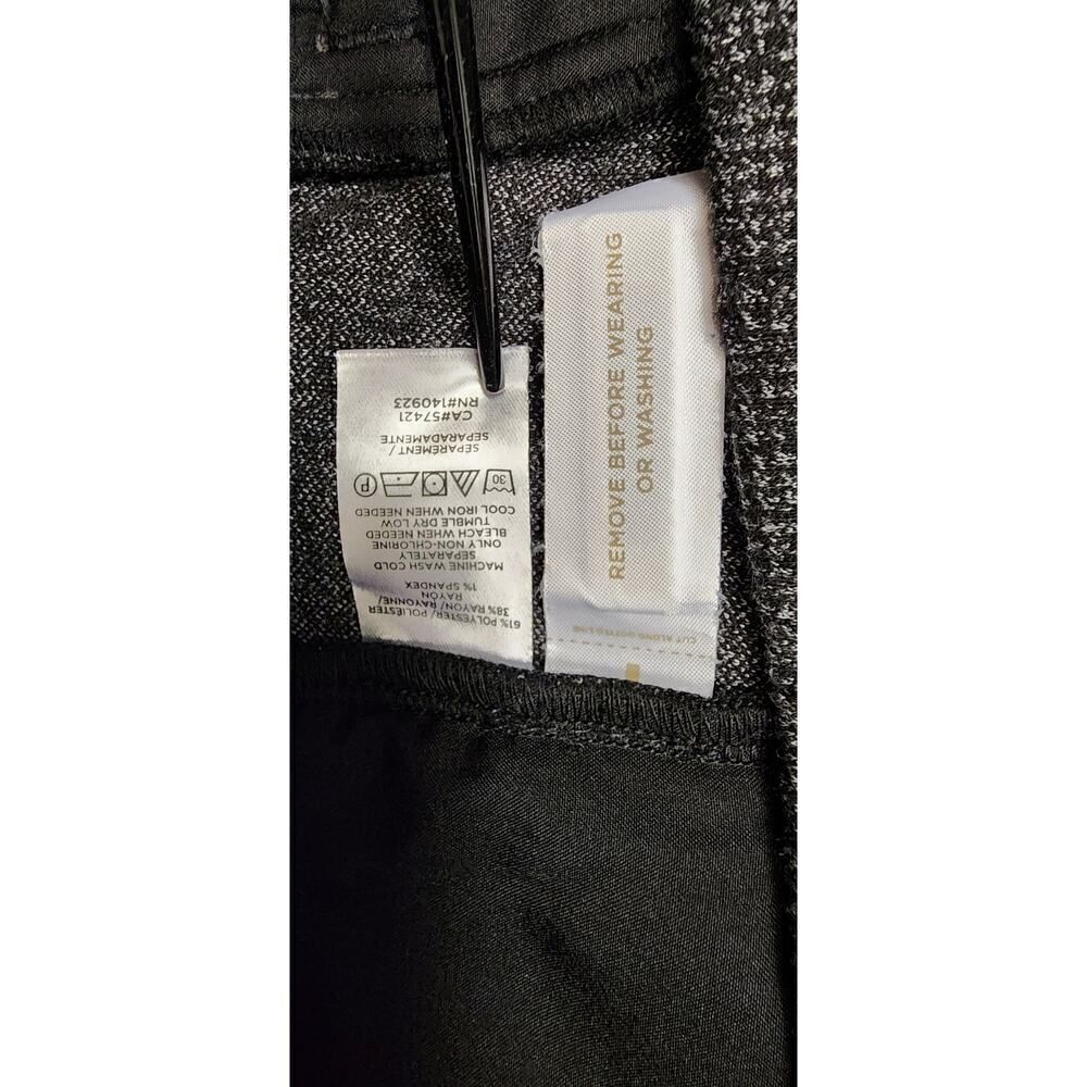 Loft Black Herringbone Pattern Pull-On Drawstring… - image 6